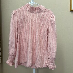 Buru long sleeve mod top in pink. Size small.